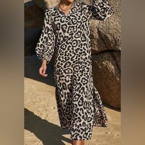NWT Sonja Morgan Leopard Tunic Dress Size S